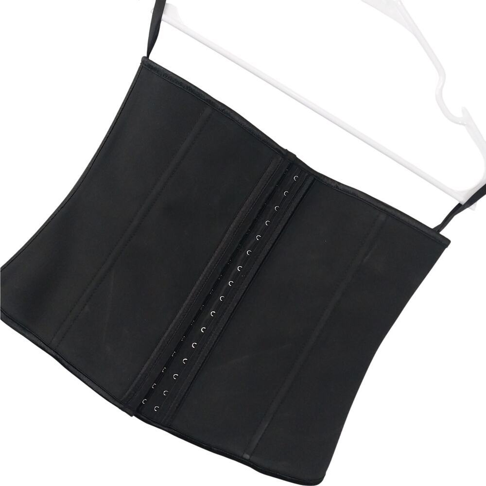NWT! LOVER BEAUTY! LUXE BLACK ELASTIC & NEOPRENE WAIST CORSET, BODY SHAPER! SZ L